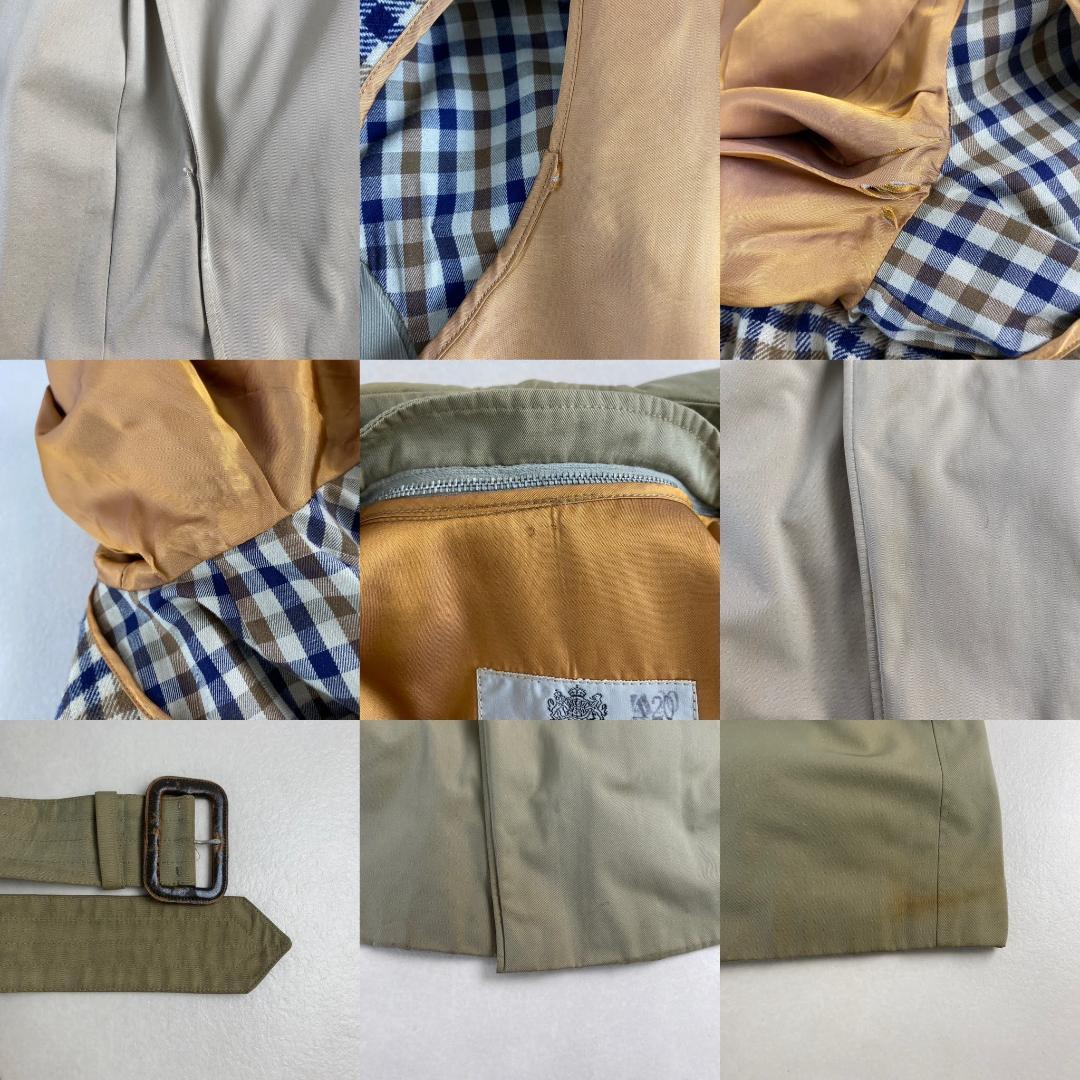 アクアスキュータム　トレンチコート　英国製　Aqua5　ヴィンテージ 　ライナー