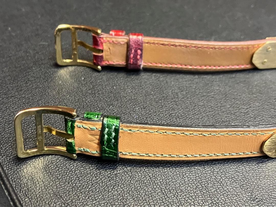 美品 HERMES エルメス ケリーウォッチ ベルト 2本まとめ クロコダイル