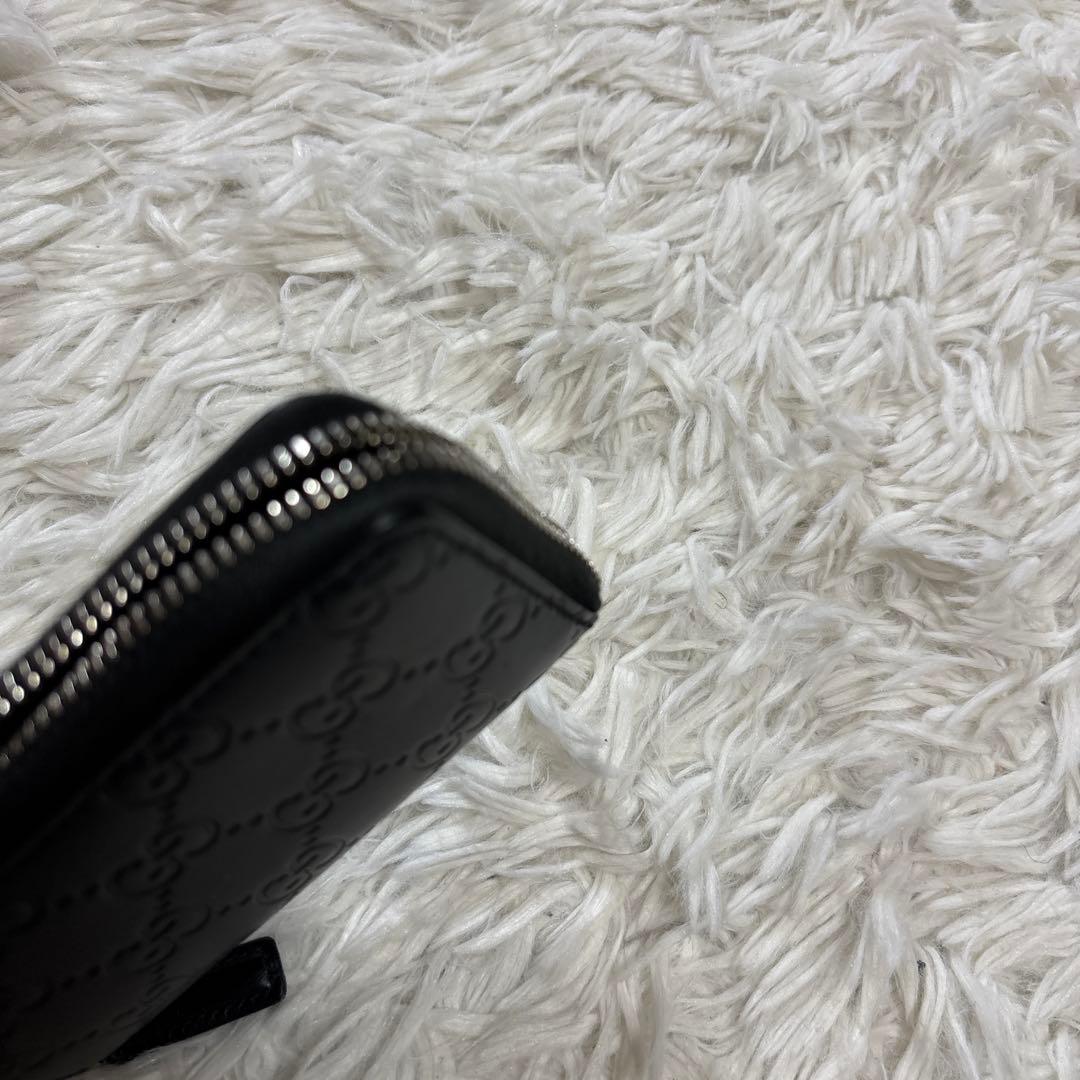 極美品　GUCCI グッチシマ　黒 レザー ケース　カードケース