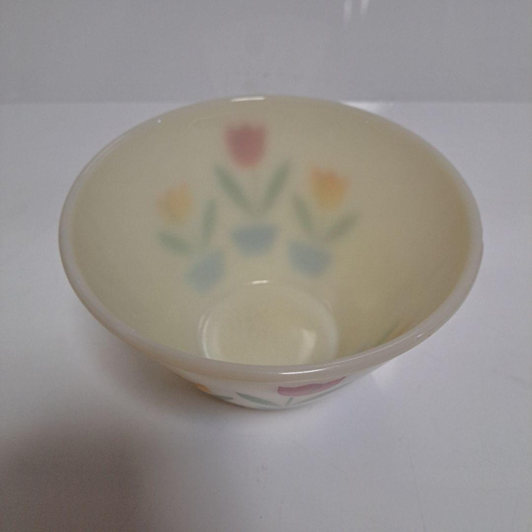 ファイヤーキング　Fire King　ミキシングボウル　チューリップ　アイボリー