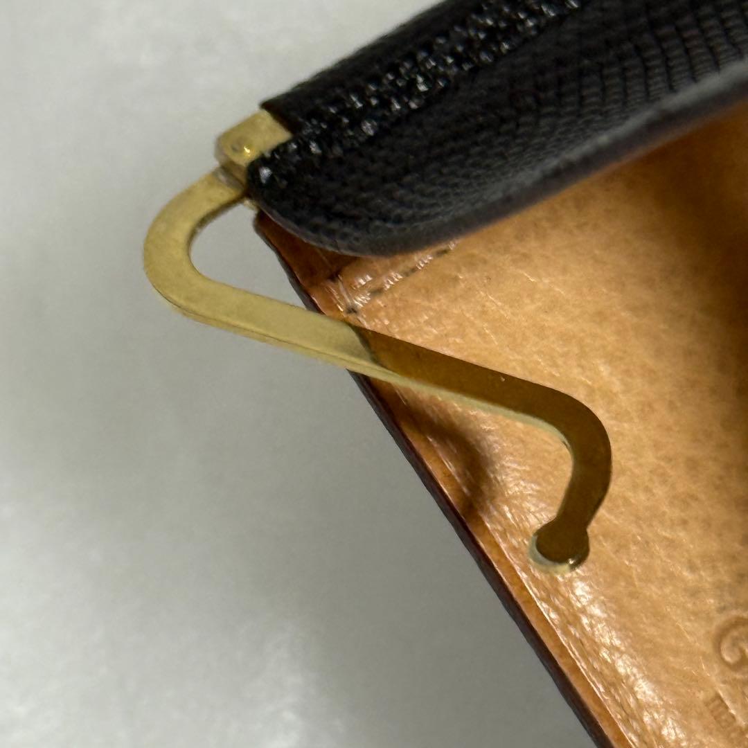 ⭐️未使用級⭐️ガンゾ　リザード　マネークリップ　小銭入れ　ブラック　レザー　セット