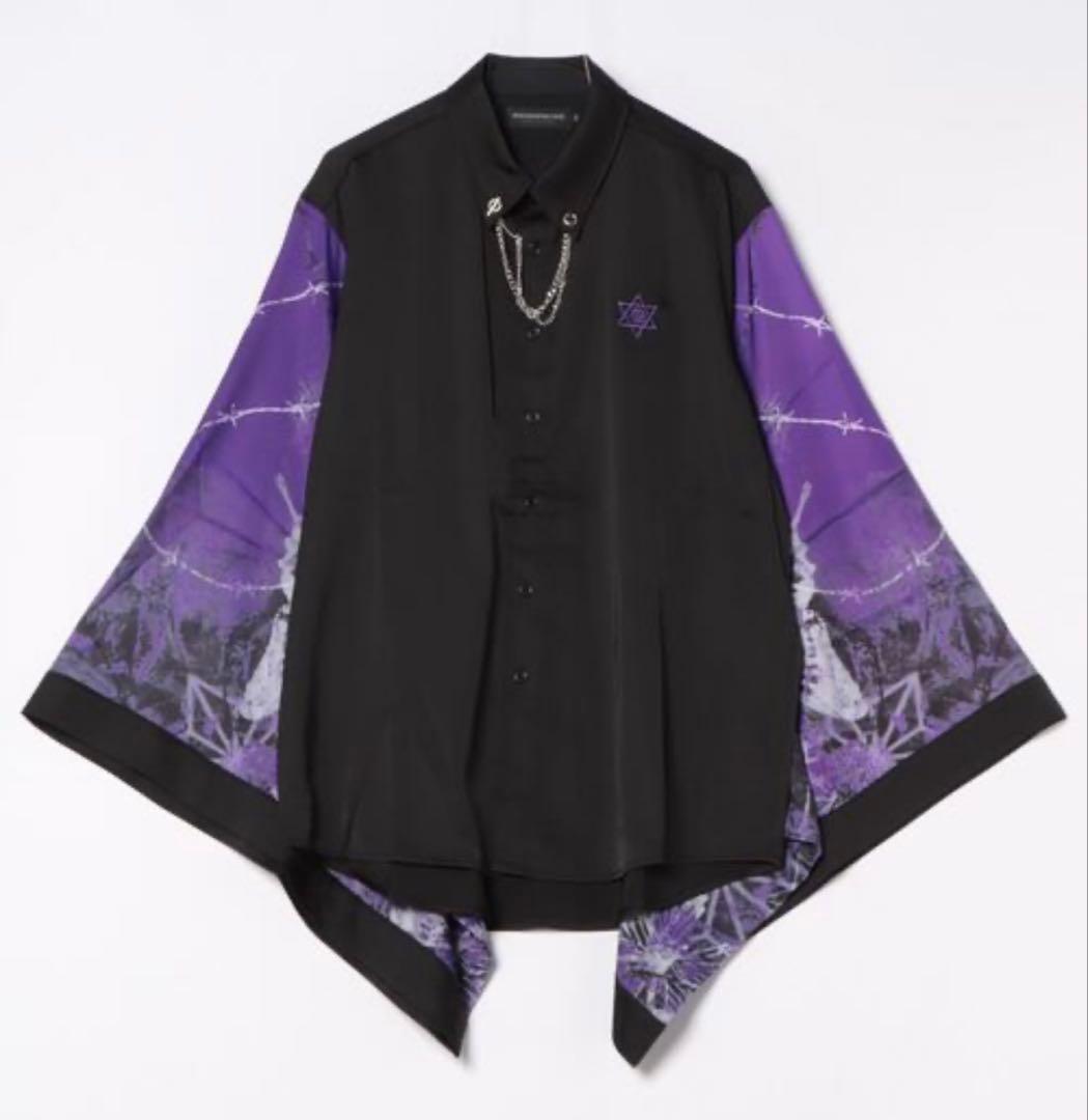 PSYCHO NATION サイコネーション 振袖チェーンシャツ 紫 着物袖