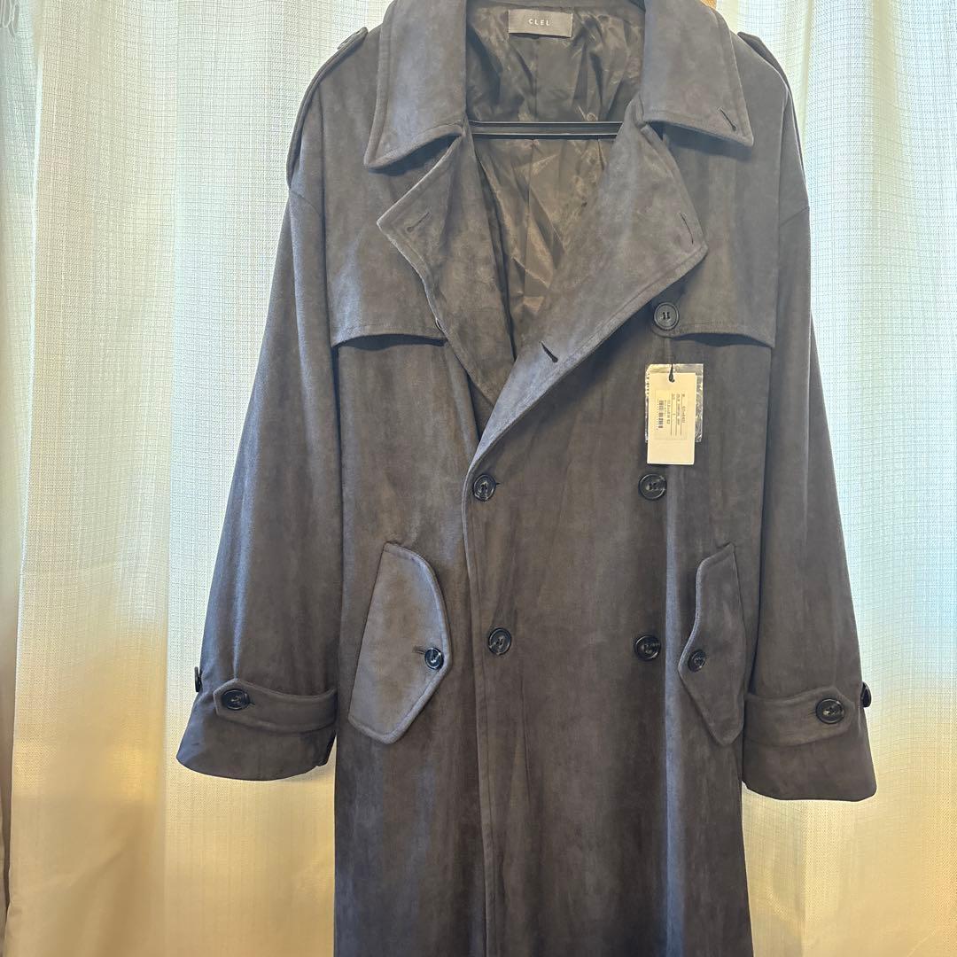 CLEL ダブルテックフェードトレンチコート チャコールグレー S 未使用