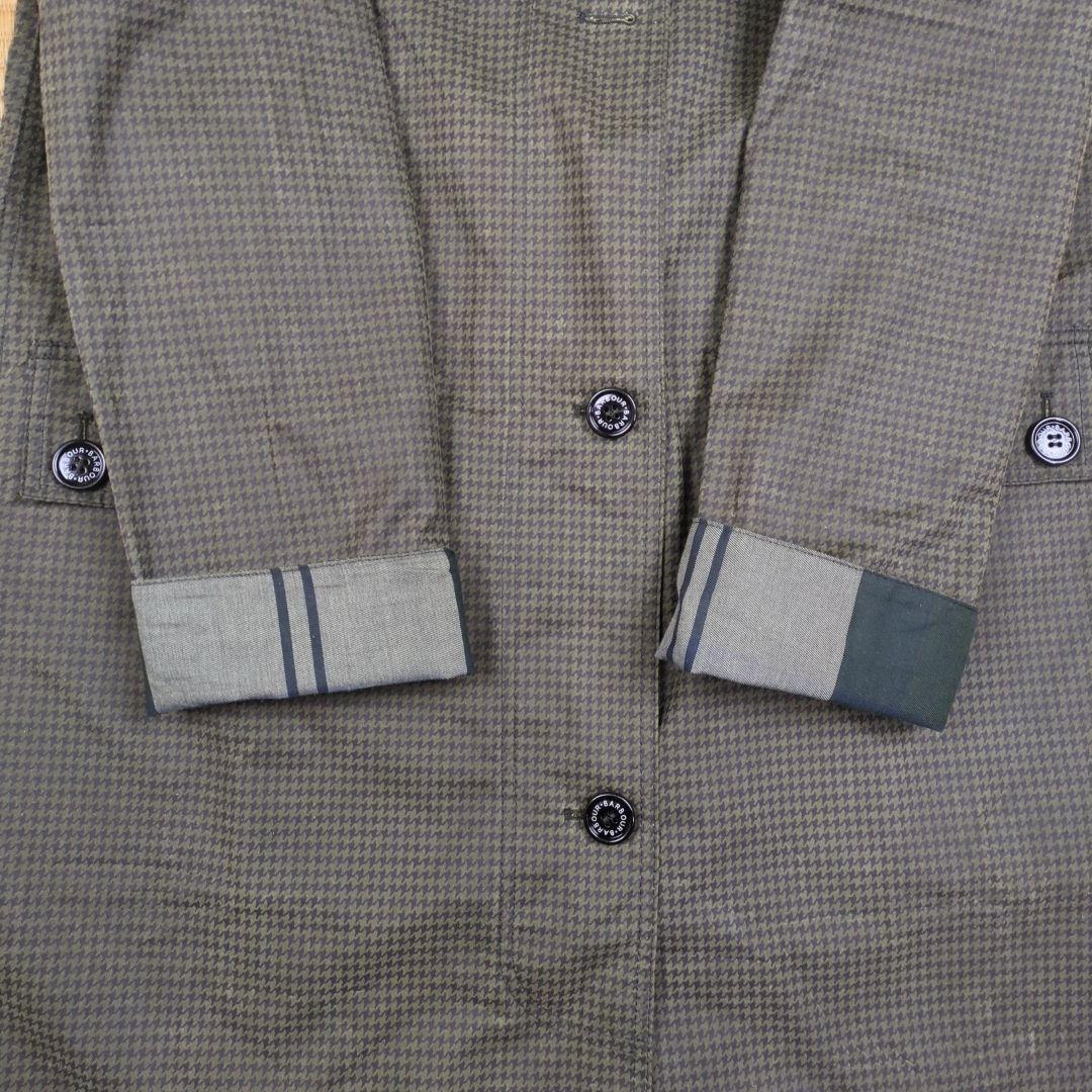 未使用 Barbour オイルド コート BURWICK WAX 千鳥柄