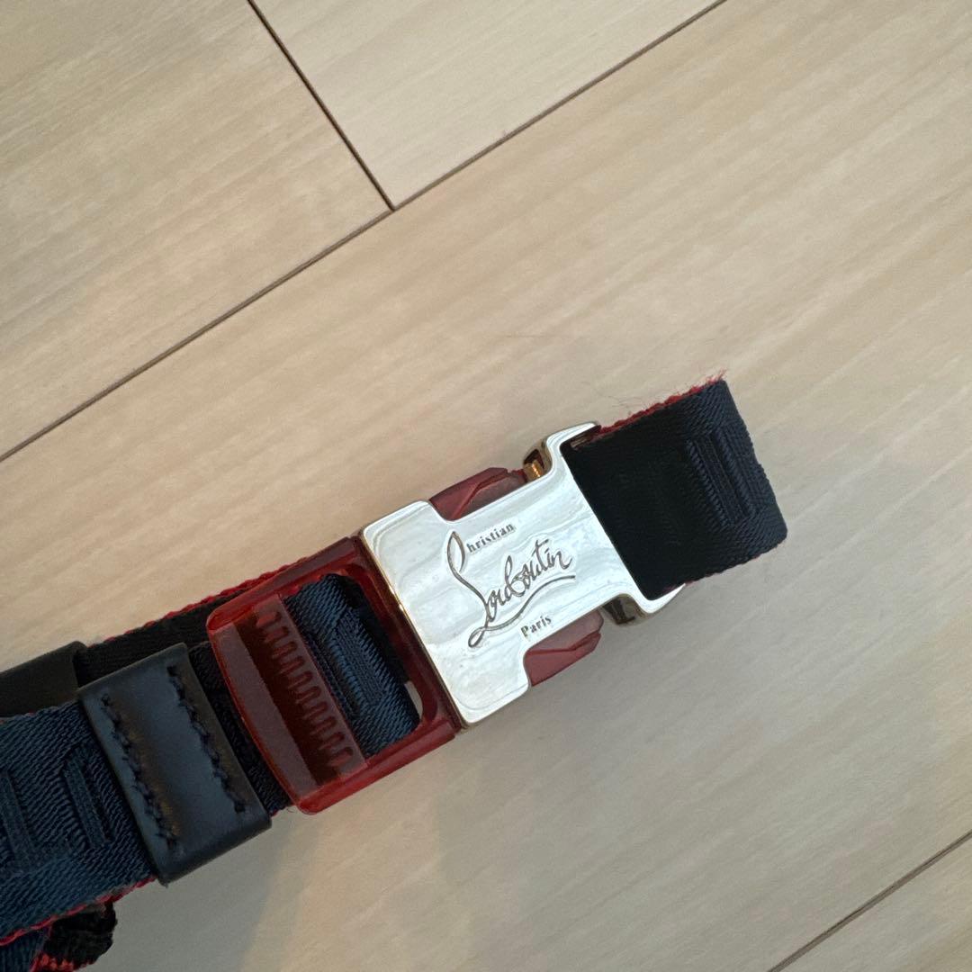 Christian Louboutin ボディバッグ スタッズ付き 黒/赤