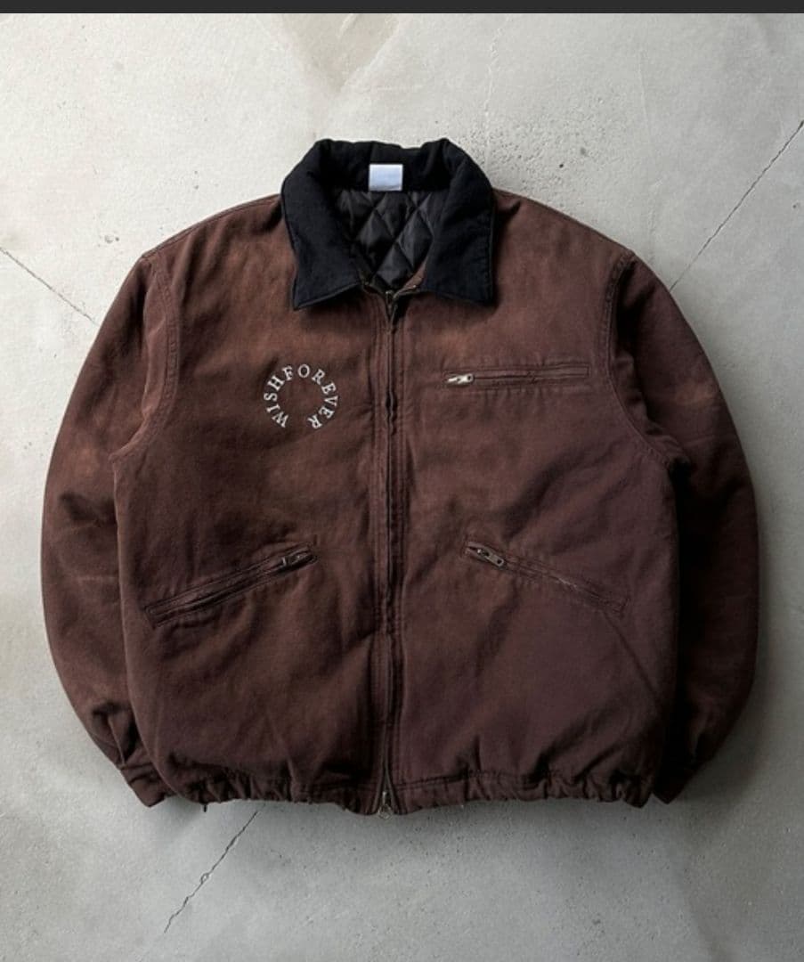 WISH FOR EVER ドローコードビンテージライクショートダックジャケット