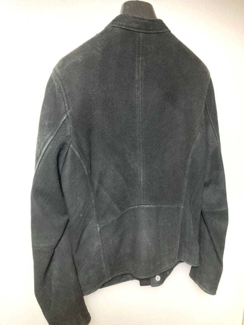DIESEL ヌバックSheep Skinシングルライダースジャケット サイズS