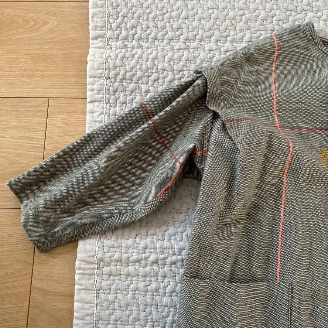 値下げしました。minni perhonen グレー チェック柄 ワンピース