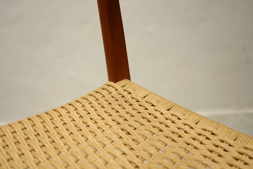 ダイニングチェア　ペーパーコード　Denmark　デンマーク製　北欧　ビンテージ