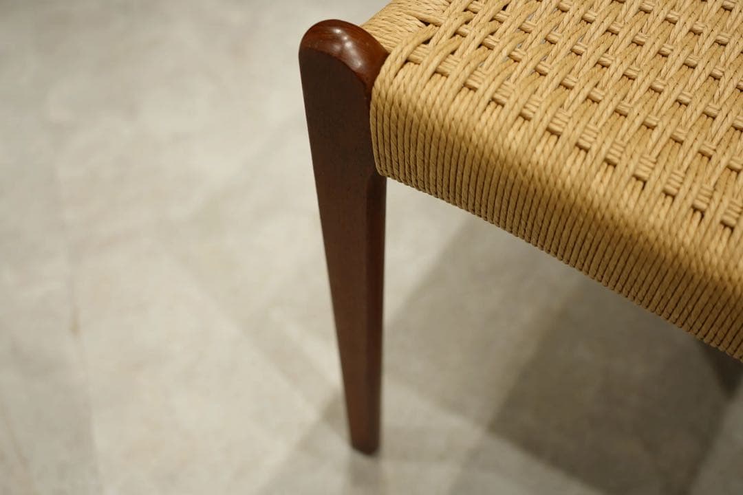 ダイニングチェア　ペーパーコード　Denmark　デンマーク製　北欧　ビンテージ