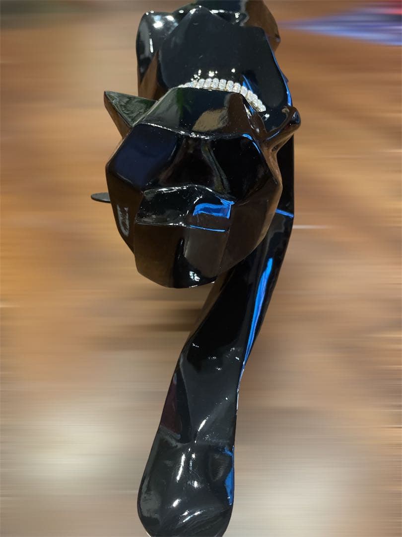 チーター？Deco Figurine Black Cat 90