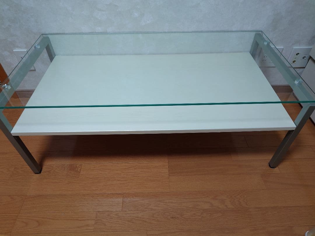 ニトリ（ノート3）ガラステーブル　ローテーブル　センターテーブル　幅110cm
