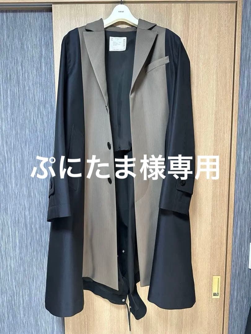 ぷにたま　sacai Doeskin Mix Coat サイズ2 25ss