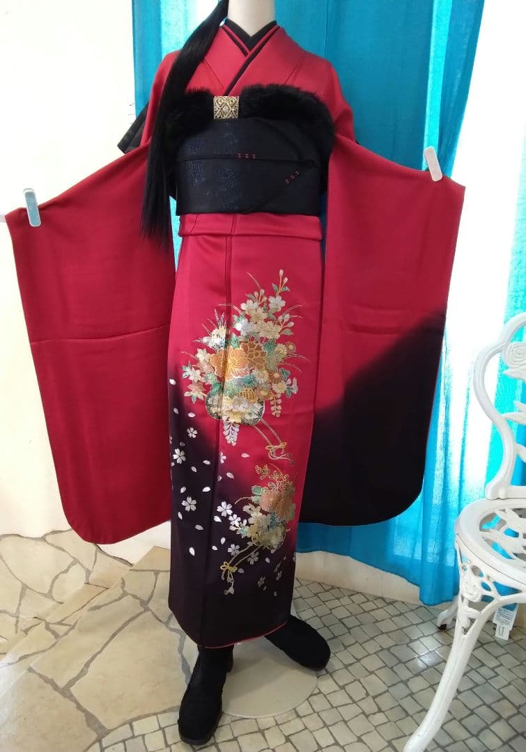 振袖フルセット、正絹振袖、成人式、半襟、重ね衿、帯揚げ帯締め、京の袋帯、襦袢