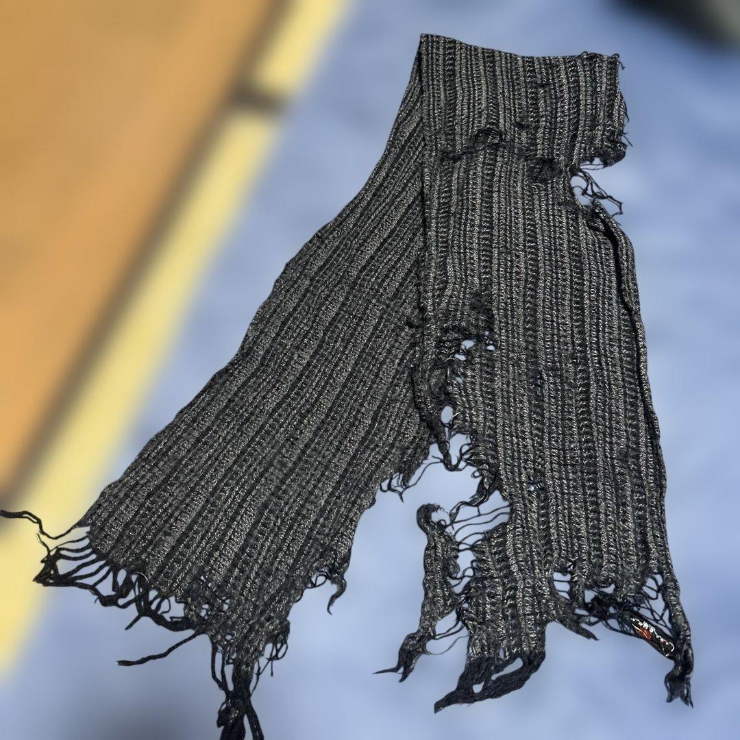 90s BALENCIAGA グランジ マフラー ストール 襤褸 y2k