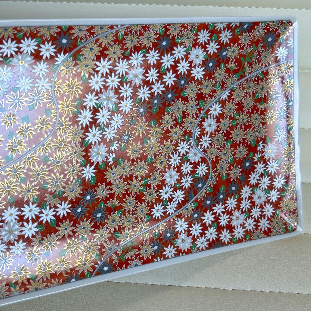 有田焼　青藍窯　金襴手　花詰　長角皿　5枚　長皿　中皿　色絵　金彩赤絵　古伊万里