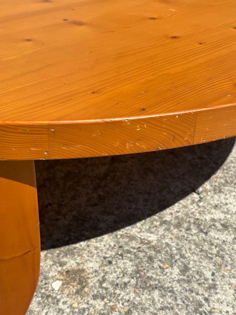 廃盤　ニトリ　スコッチ120 円卓　折りたたみ　ちゃぶ台　ローテーブル　天然木