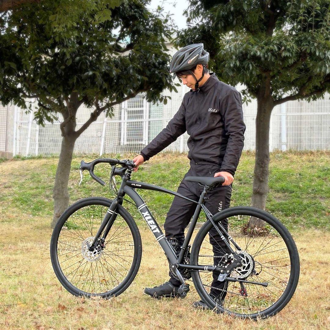 ロードバイク 自転車 初心者 21段変速 シマノ製 アウトドア ブラック