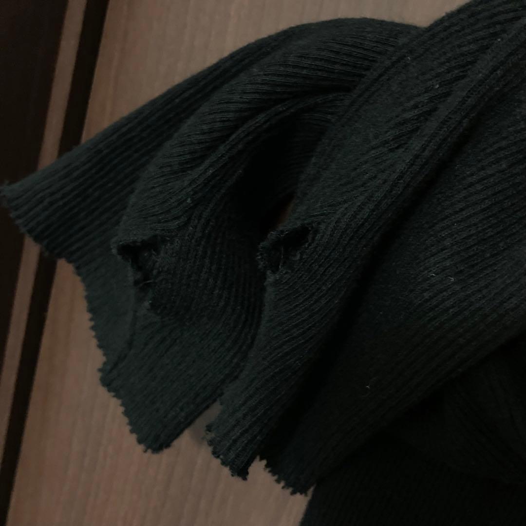 archive L.G.B. バッククロス ロングカーディガン ブラック 1