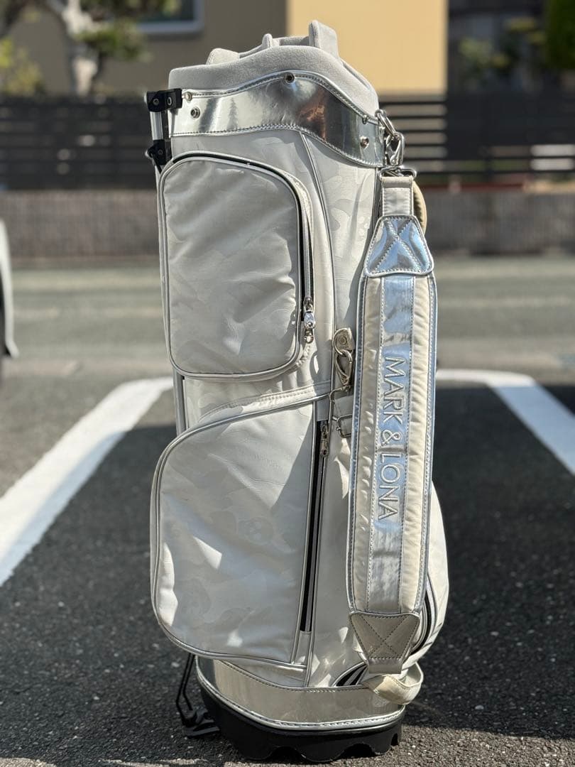 MARK & LONA シルバー カモフラ キャディバッグ ※フードカバー無し