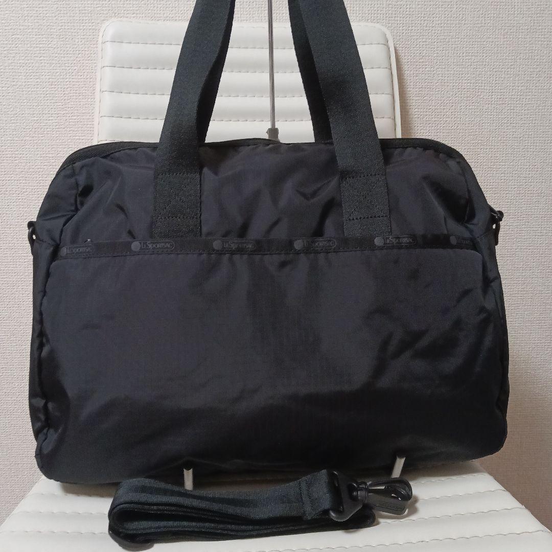 2501　レスポートサック　クラシックボストン　無地　黒　極美品