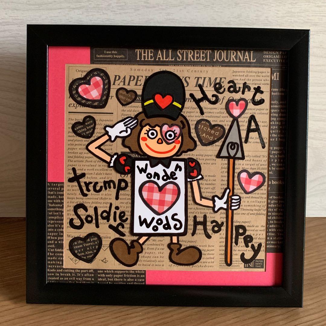 【原画作品】貼り絵★ハートのトランプ兵