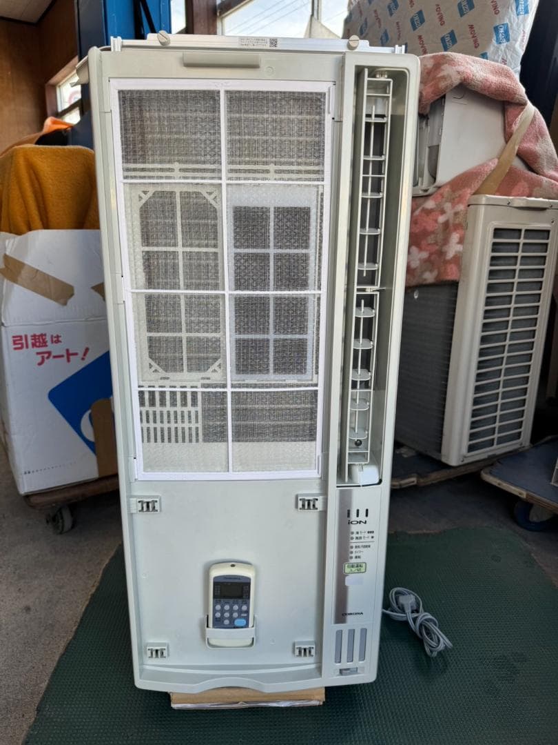 ①コロナ ウインドエアコン窓用エアコンCW-FA1824R 2024年製 窓枠付
