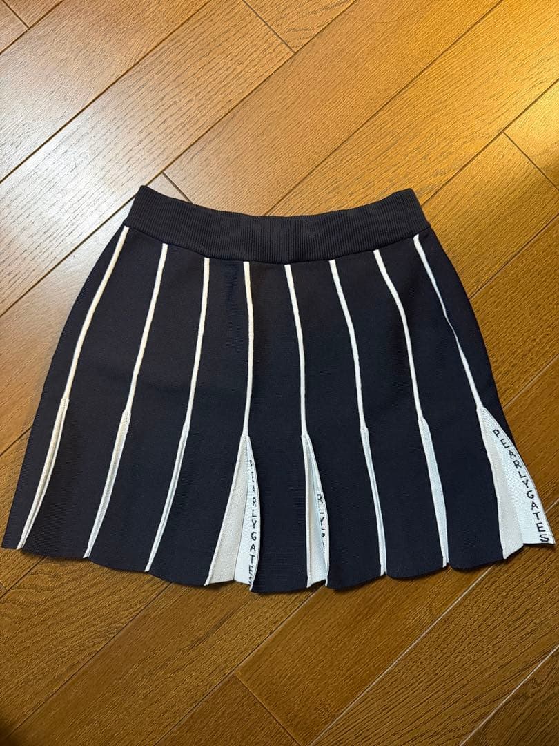 ★限定値下げ★ PEARLY GATES ストライプ プリーツスカート