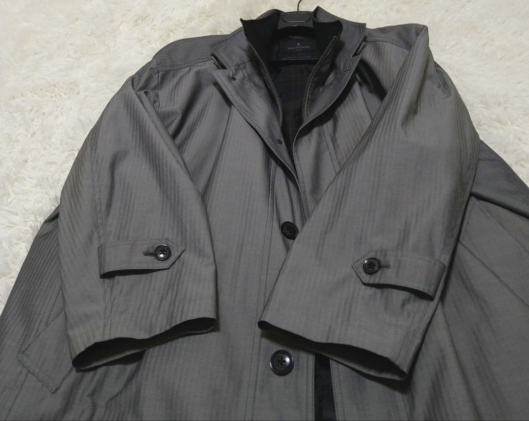 BALLESTRINO ITALYダウンライナー付きステンカラーコートサイズ6L