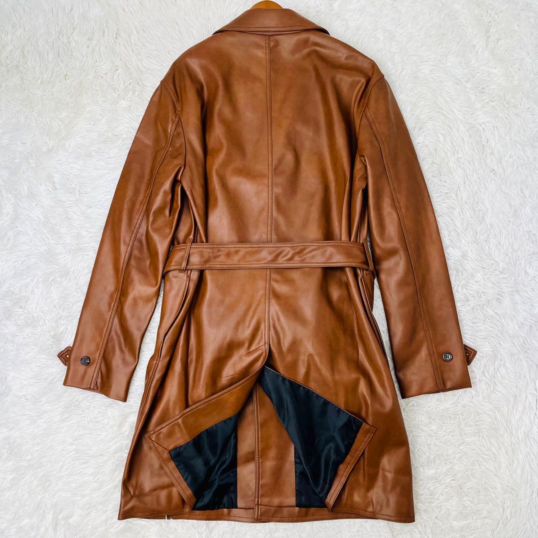 未使用 タグ付✨ZARA トレンチコート ロングコート ベルテッド 茶 XL相当