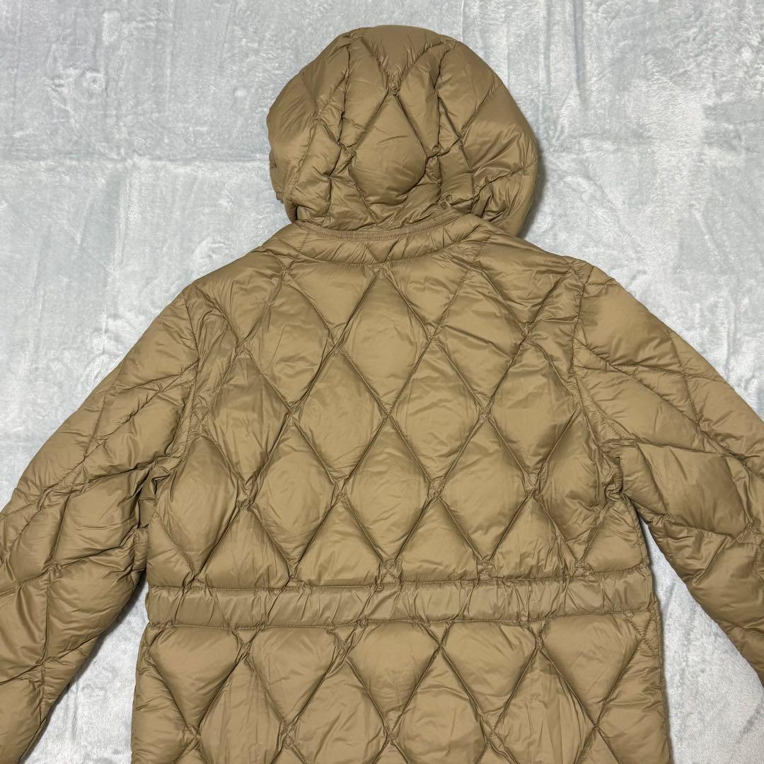 【ZARA】キルティングダウンロングコート　ロングダウン　フード取り外し可能　M