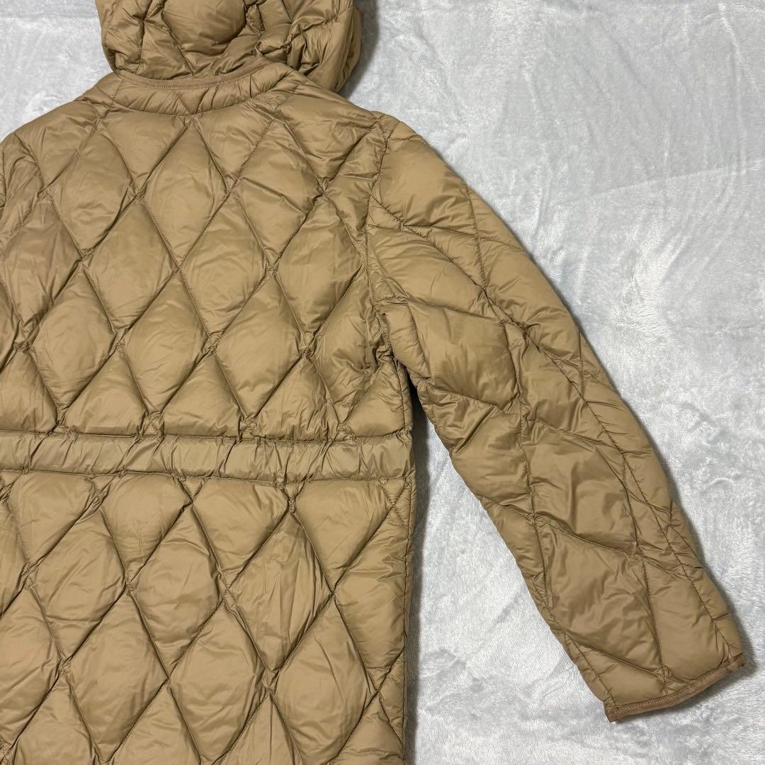 【ZARA】キルティングダウンロングコート　ロングダウン　フード取り外し可能　M