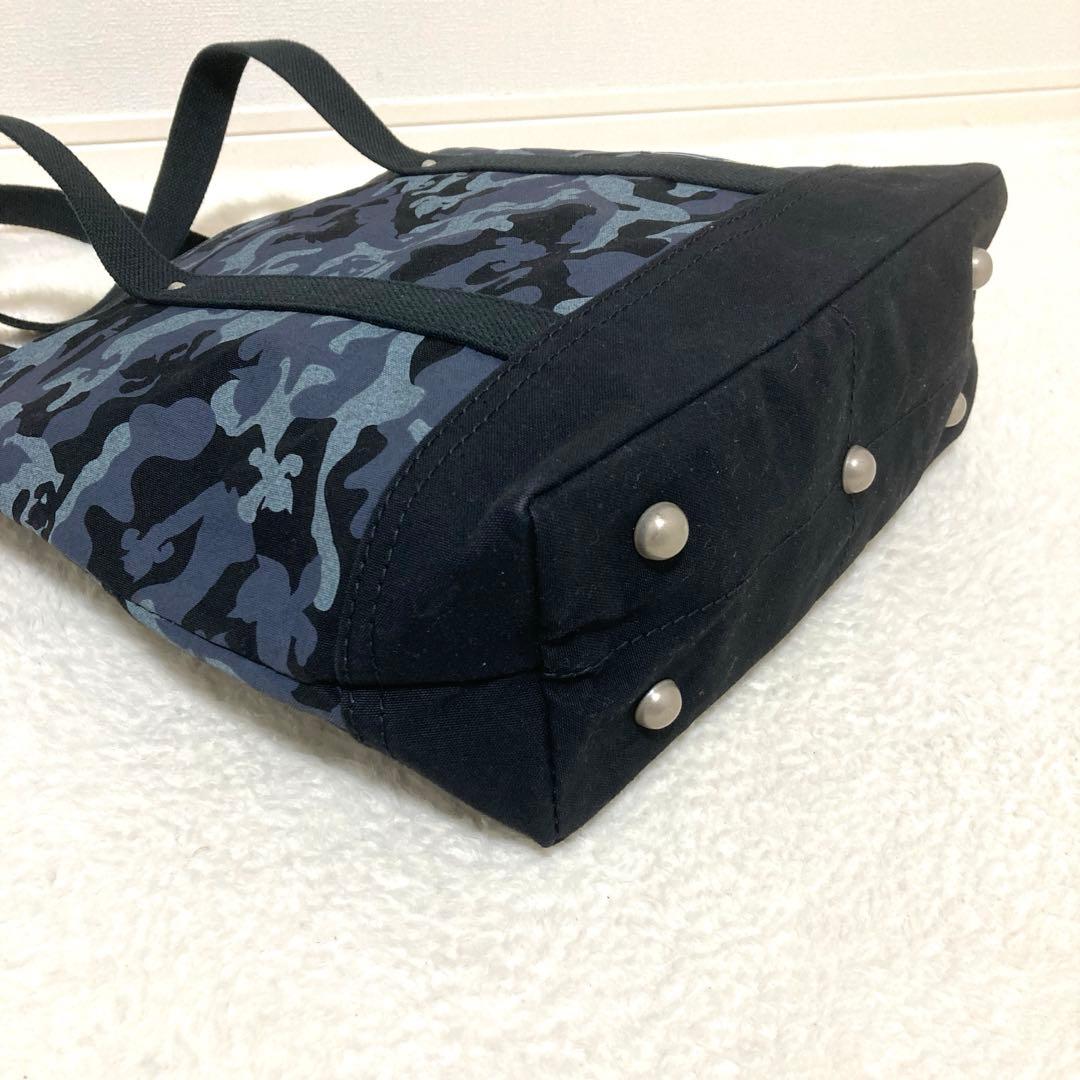 【美品】 一澤信三郎帆布 N-30 アトム 迷彩×黒　トートバッグ A4