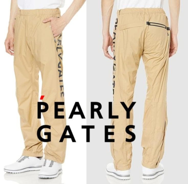 新品【パーリーゲイツ】ナイロンストレッチ 防水透湿 レインパンツ 5(L)