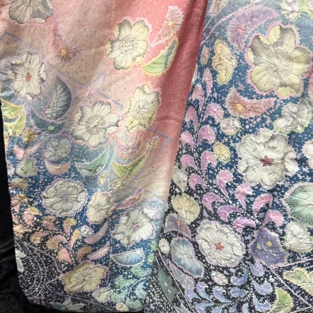 美品　辻ヶ花　辻が花　銀通し　花絞り　ぼかし　逸品　フルセット　振袖　振り袖