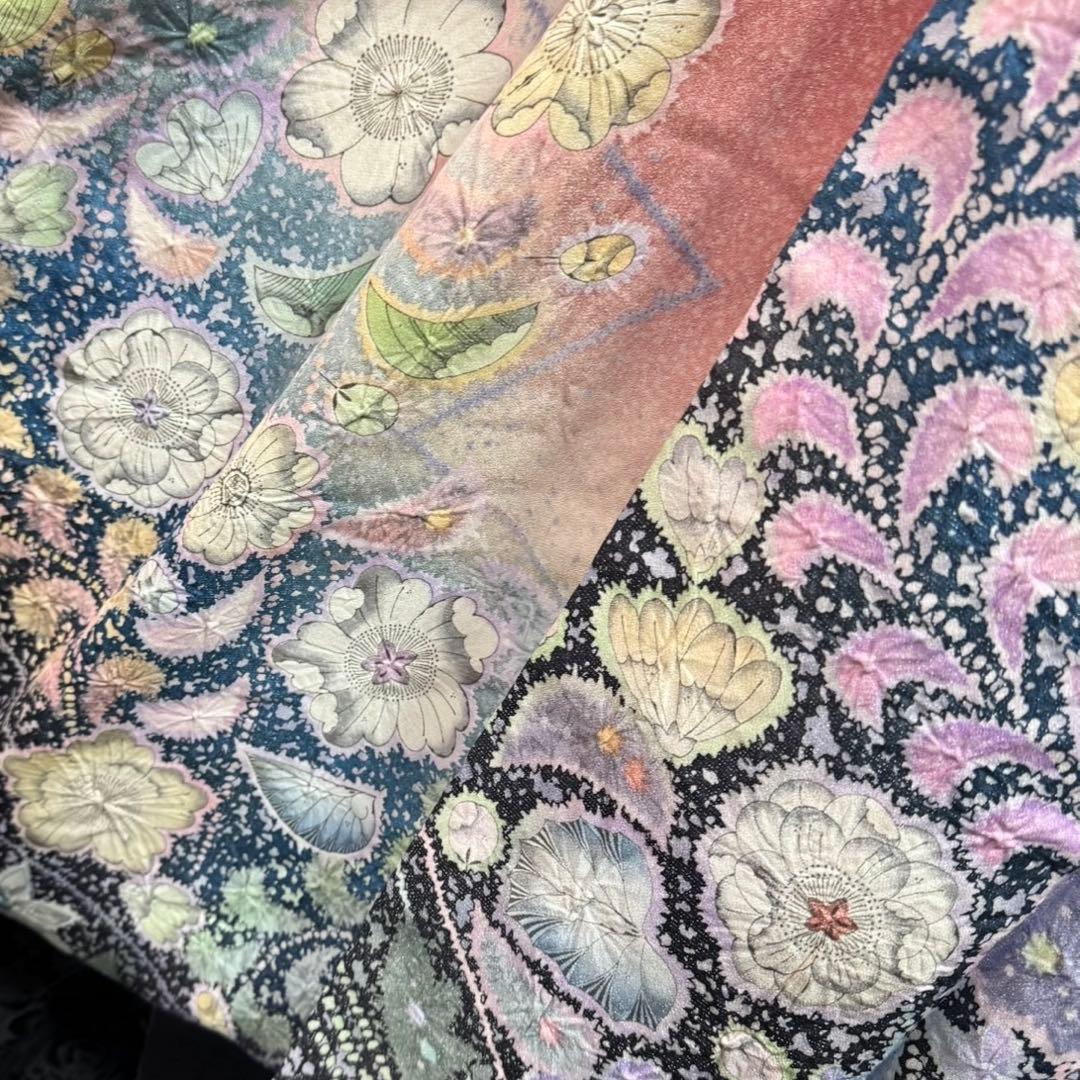 美品　辻ヶ花　辻が花　銀通し　花絞り　ぼかし　逸品　フルセット　振袖　振り袖