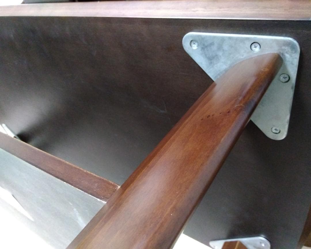 センターテーブル ドイツ ビーチ材 美品 ブラウン 横幅105cm 高さ41cm