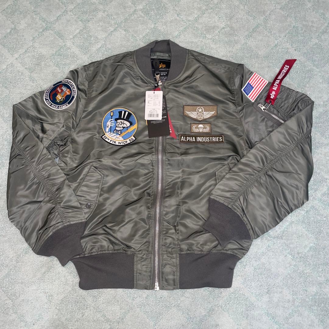 ALPHA INDUSTRIES MA-1　オリーブグリーン　アルファ　ワッペン