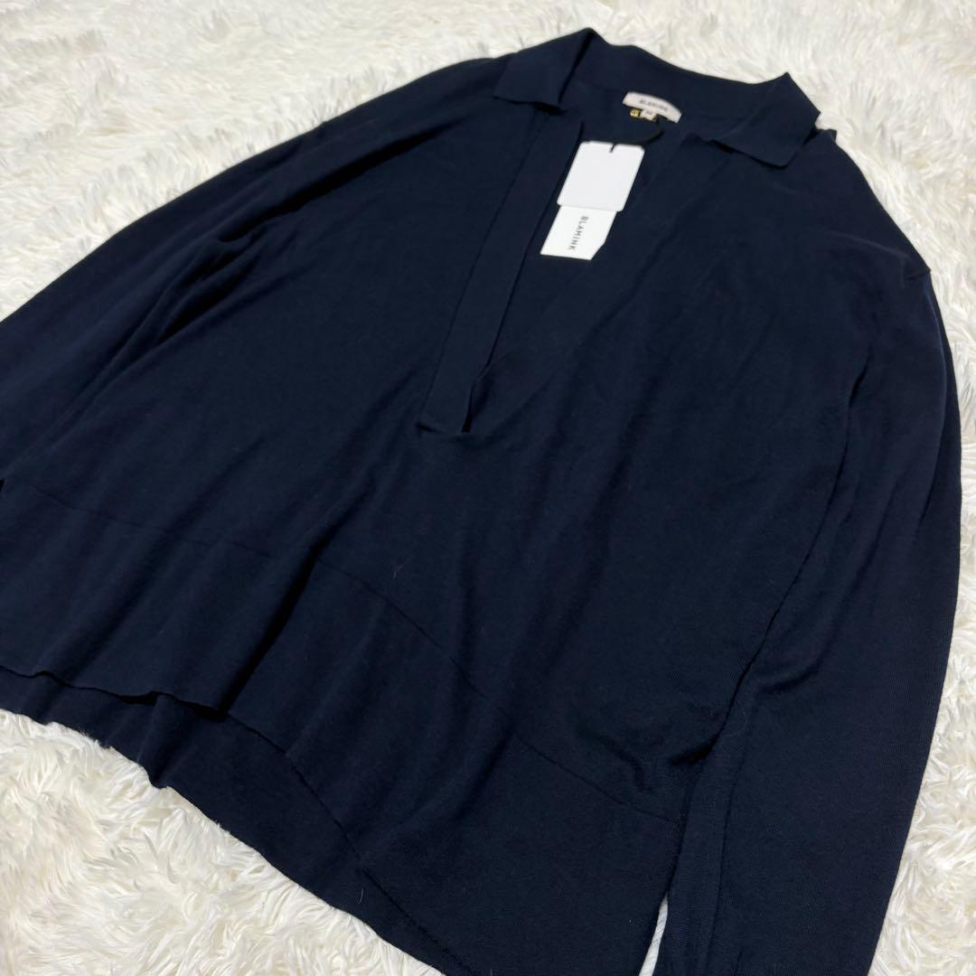 新品タグ付 定価8.2万 近年モデル ブラミンク シルクカシミヤ 18G ニット