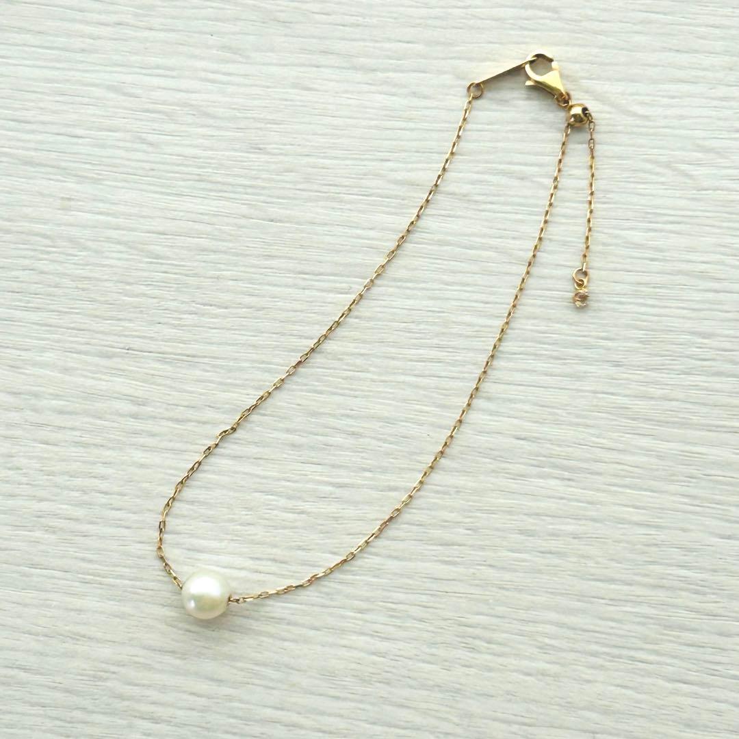 【Lilas】K10 アコヤパール 1粒ムーブブレスレット