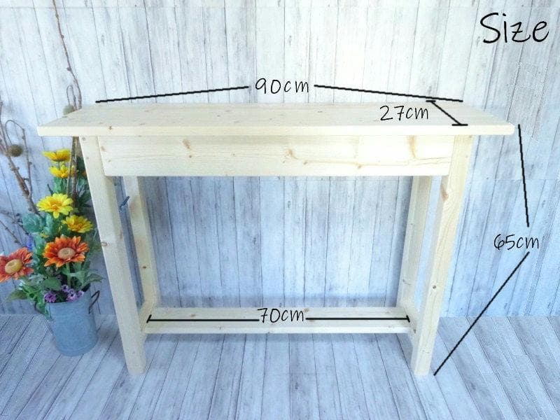 ハンドメイド ナイトテーブル (ナチュラル)