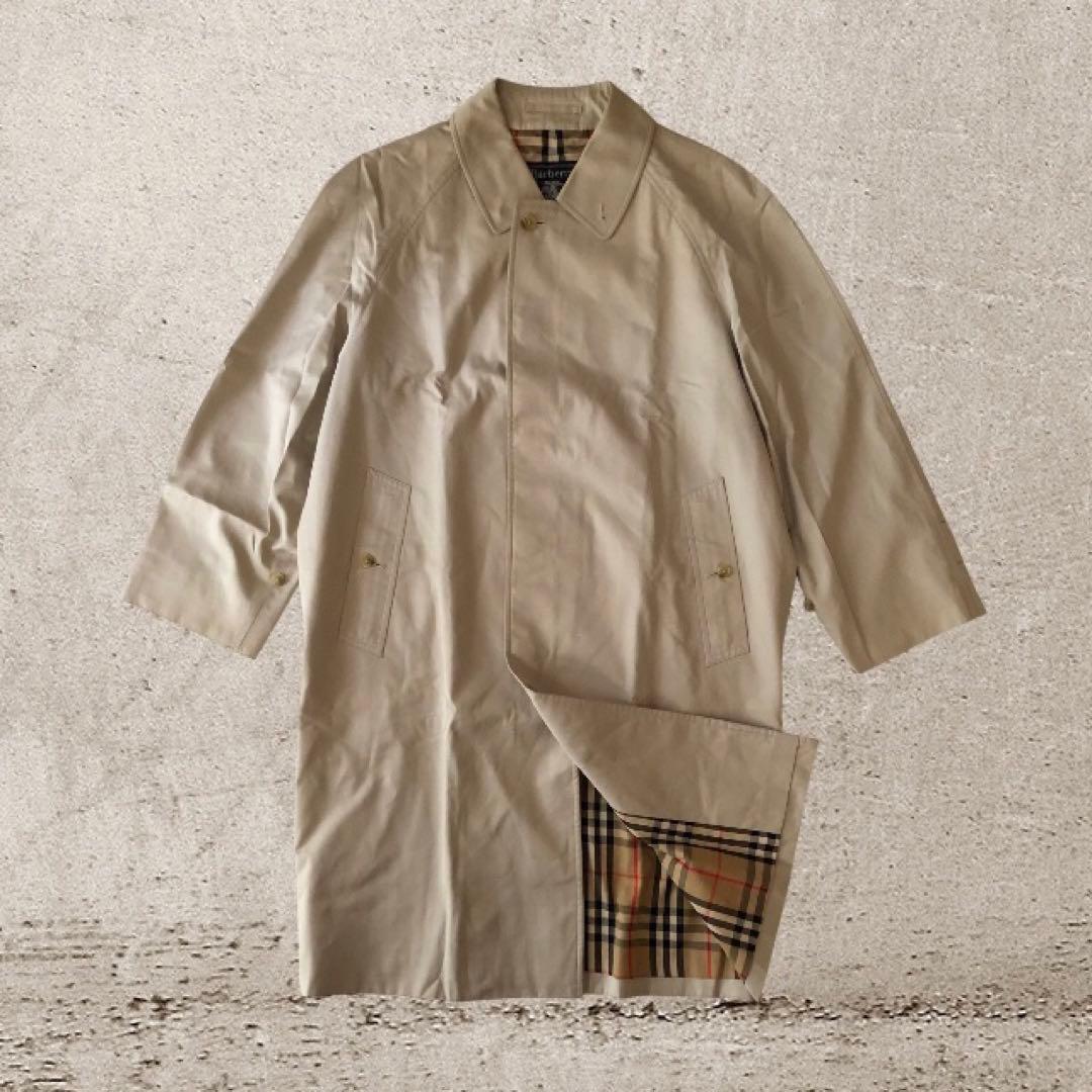 90s Burberry バーバリーズ　ノバチェック　ステンカラーコート