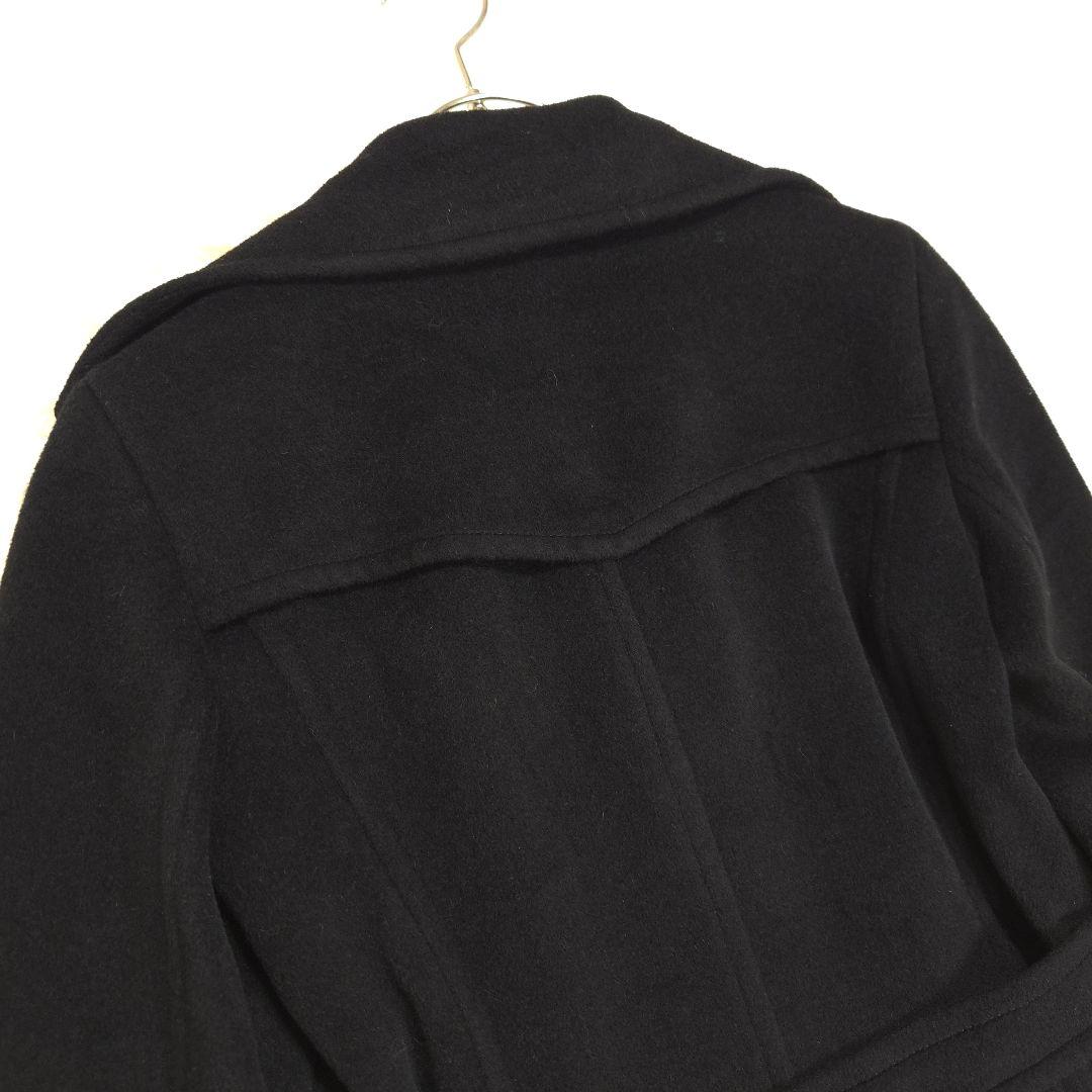 EPOCA 40 L アンゴラ ウール ロングコート ベルト 黒 アウター