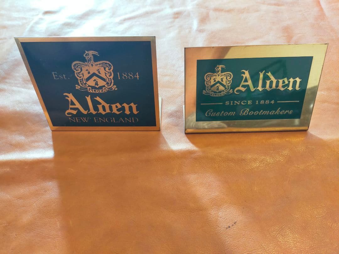 非売品　ALDEN　販売促進用　金属製プレート　やや大きめ　単品販売