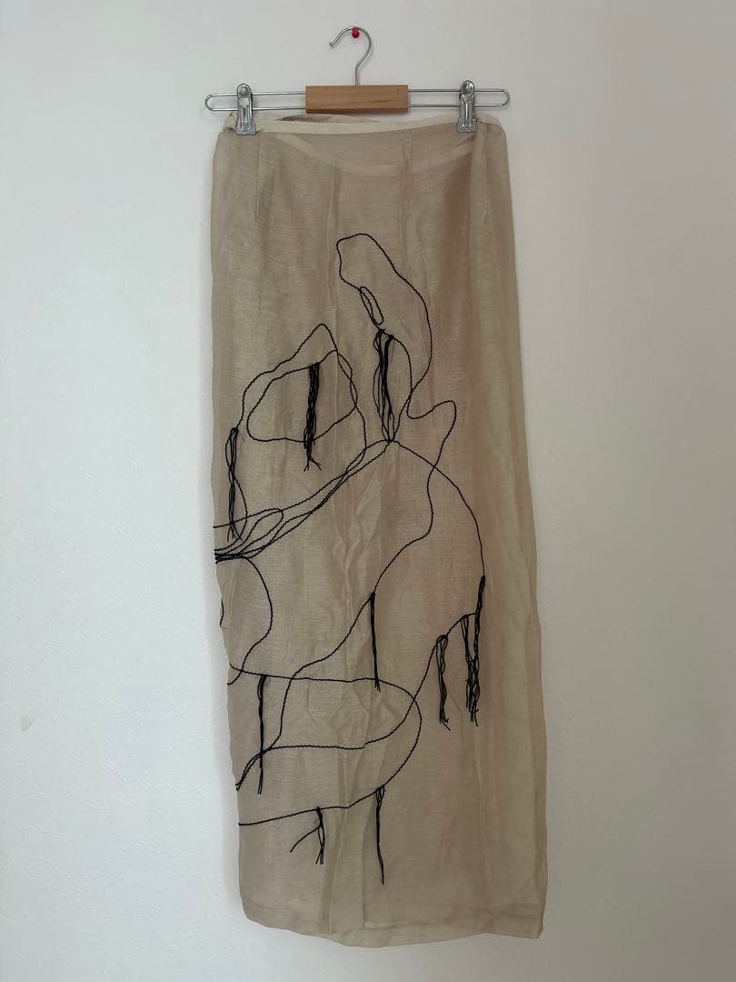 credonaアートエンブロイダリーラップスカート