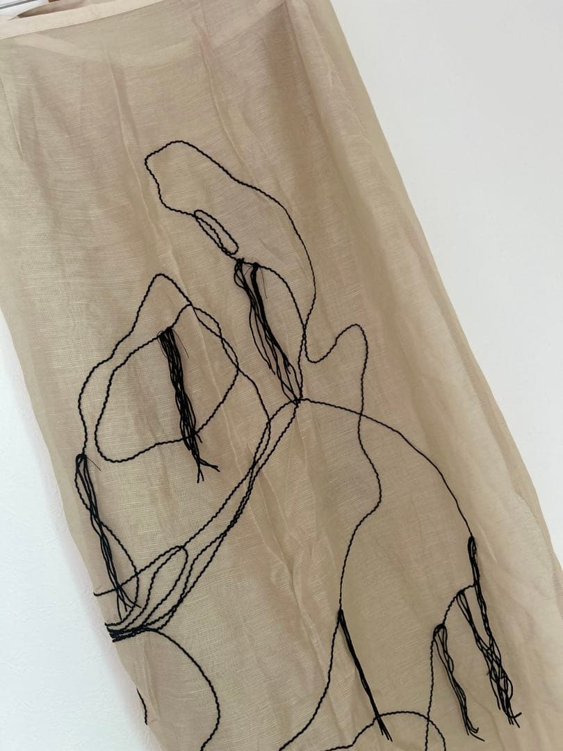 credonaアートエンブロイダリーラップスカート