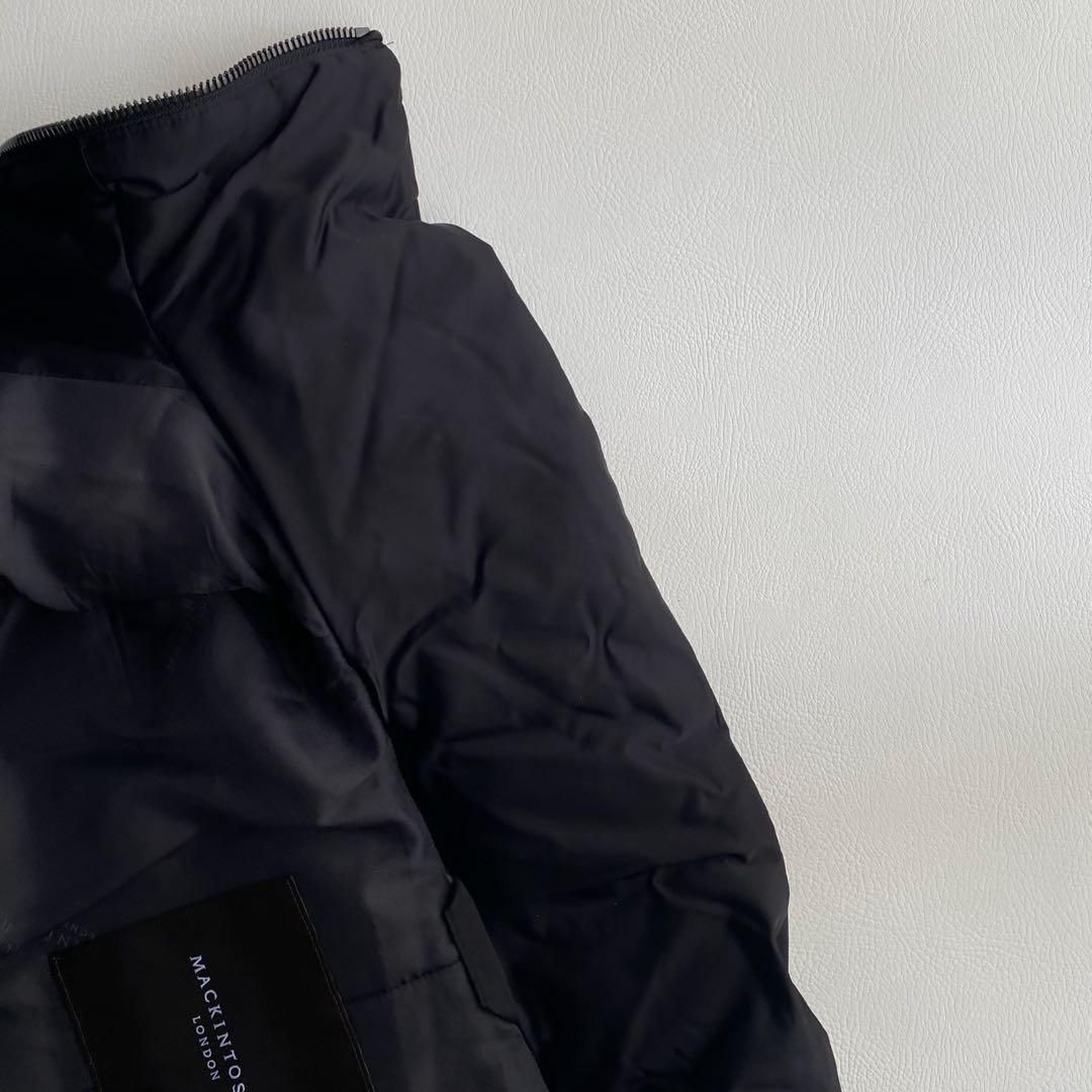 【極美/ダウン】マッキントッシュロンドン スタンドカラーコート 黒 38