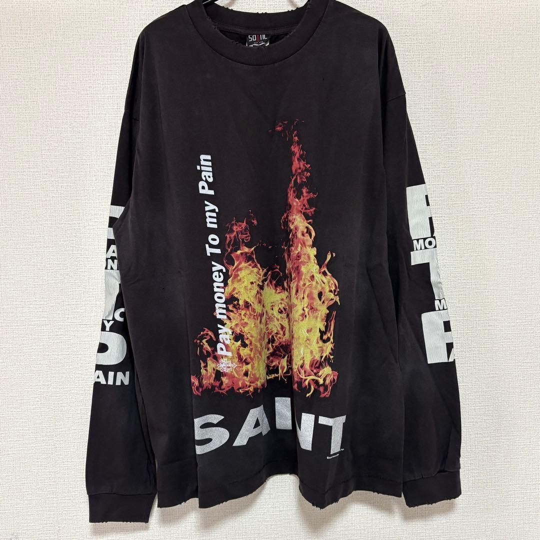 新品 セントマイケル ロングスリーブTシャツ ブラック Lサイズ