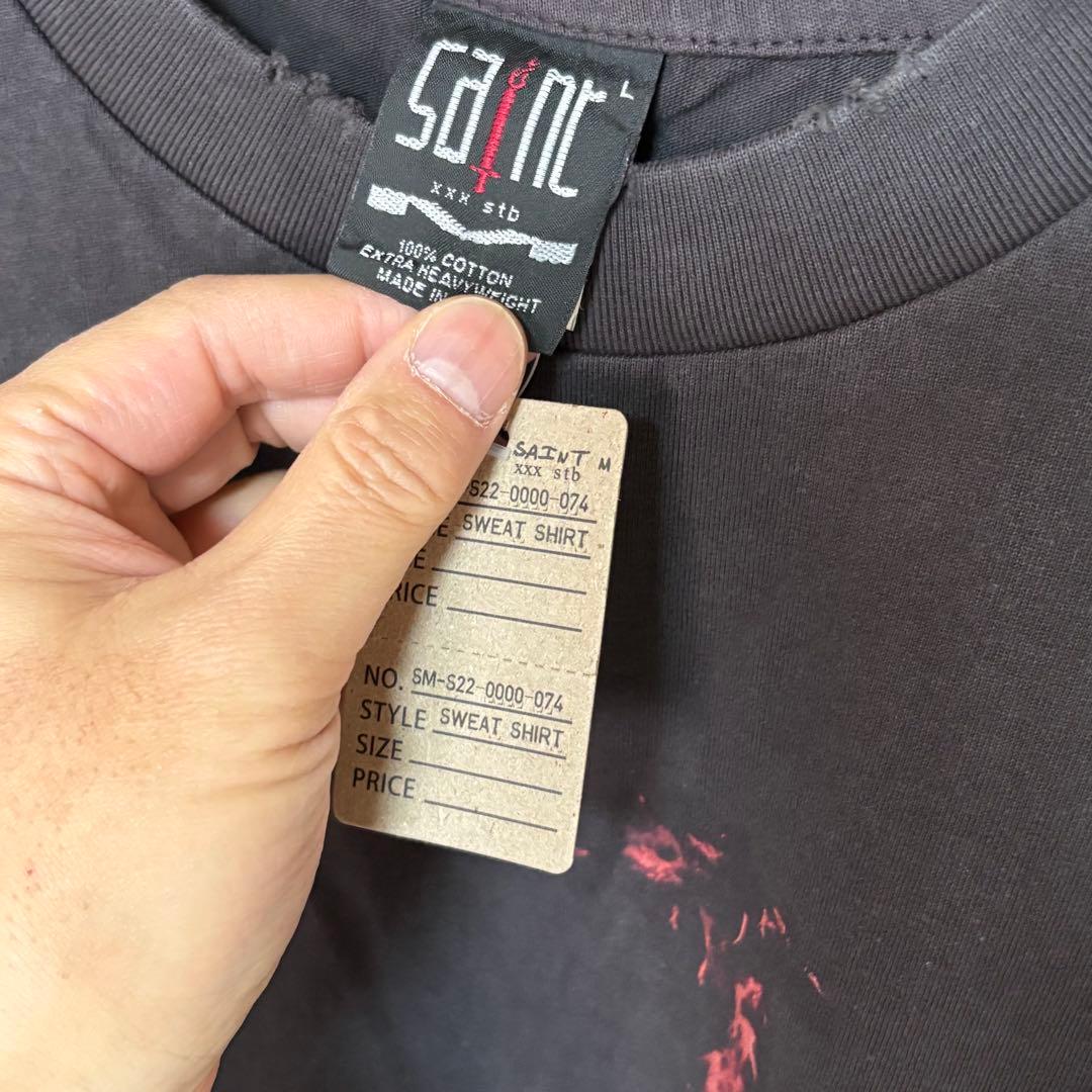 新品 セントマイケル ロングスリーブTシャツ ブラック Lサイズ