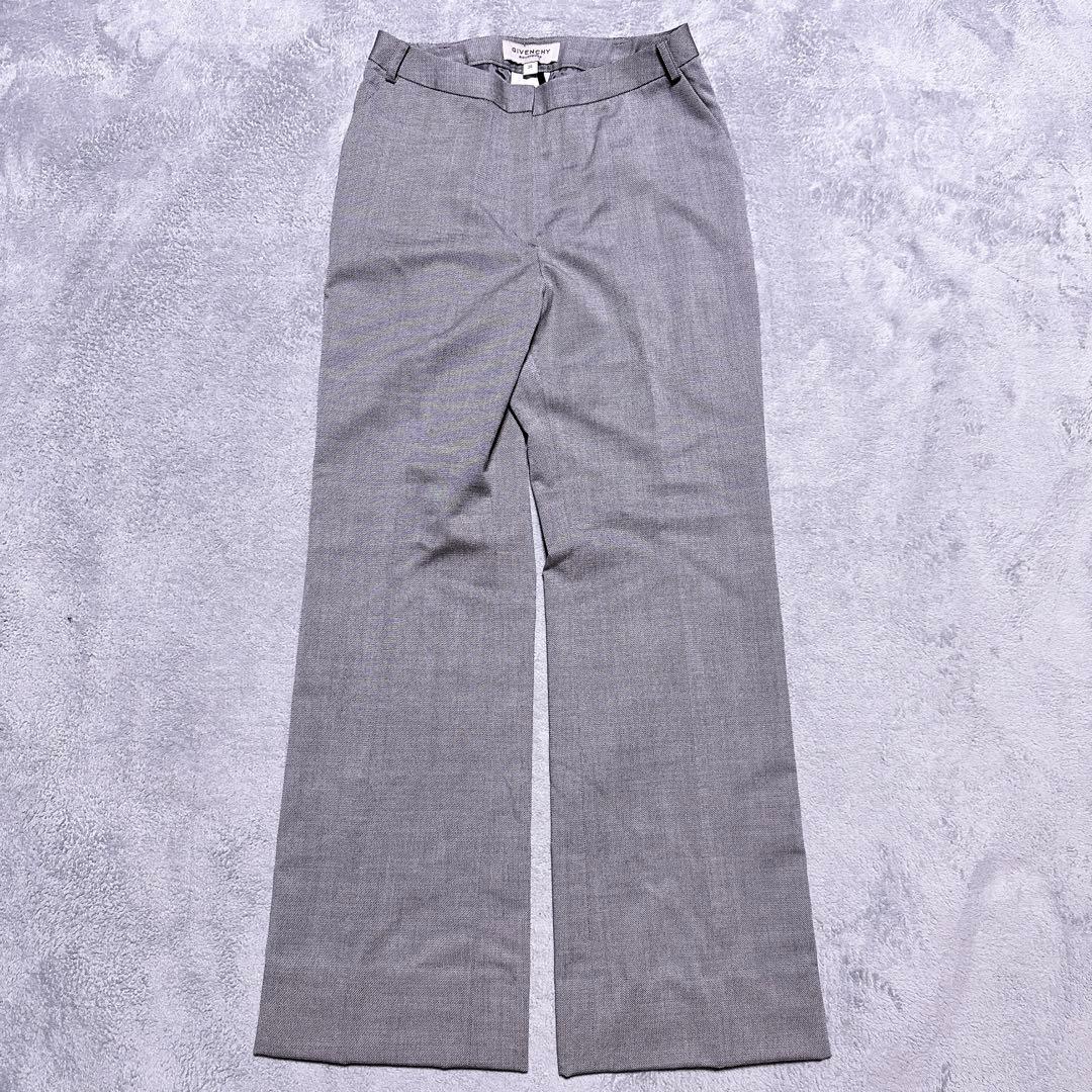 【未使用】ジバンシー パンツスーツ ワイドパンツ ステッチ ウール シルクM